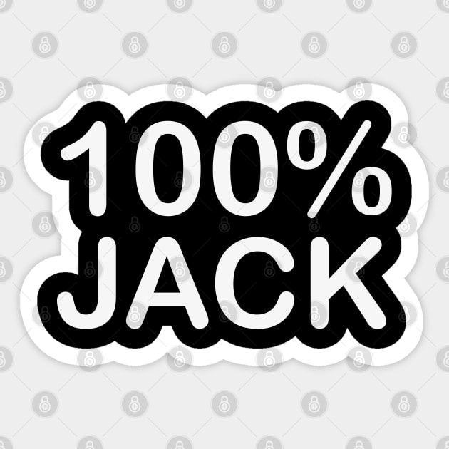 Jack Name, funny gifts for people who have everything. Sticker by BlackCricketdesign